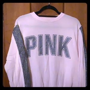 XS PINK crew neck sweatshirt